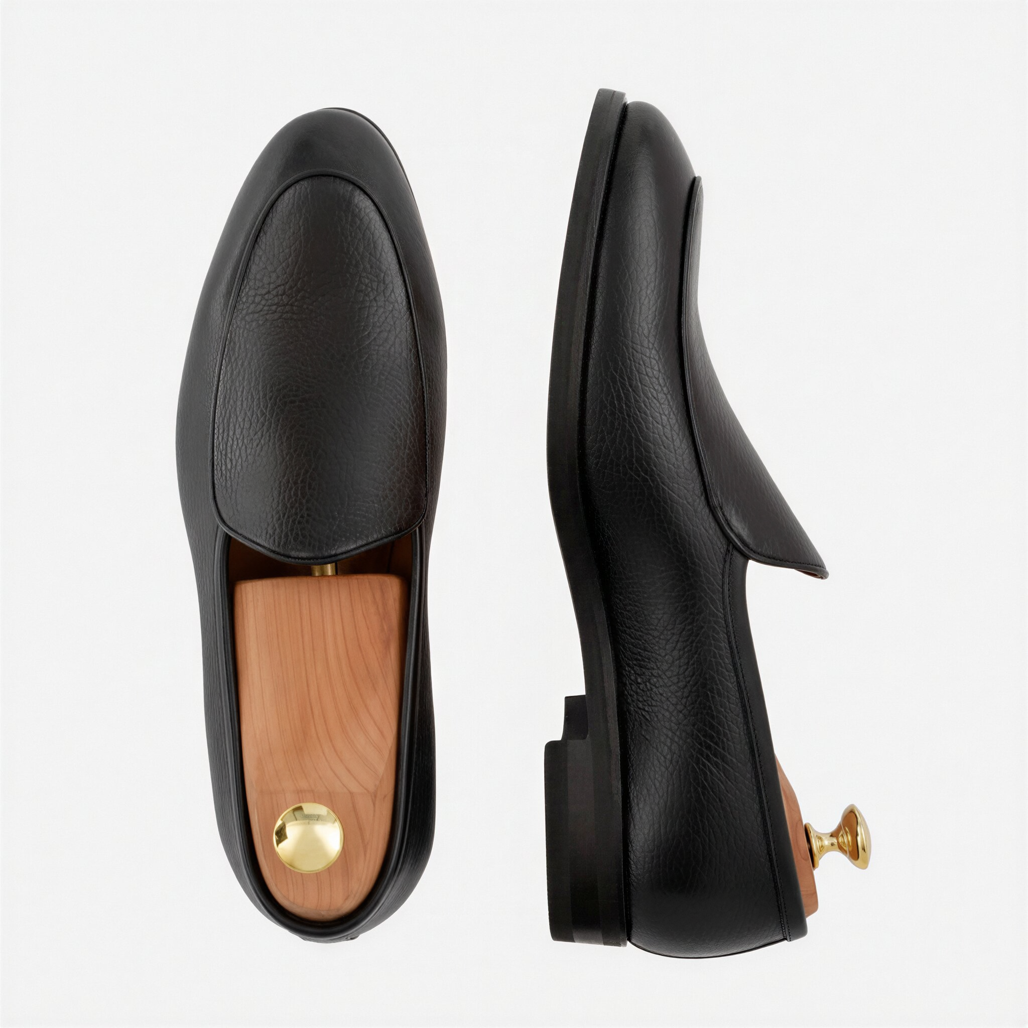 Vincent Belgian Loafers - Pebbled Leather - Men's - Image 16