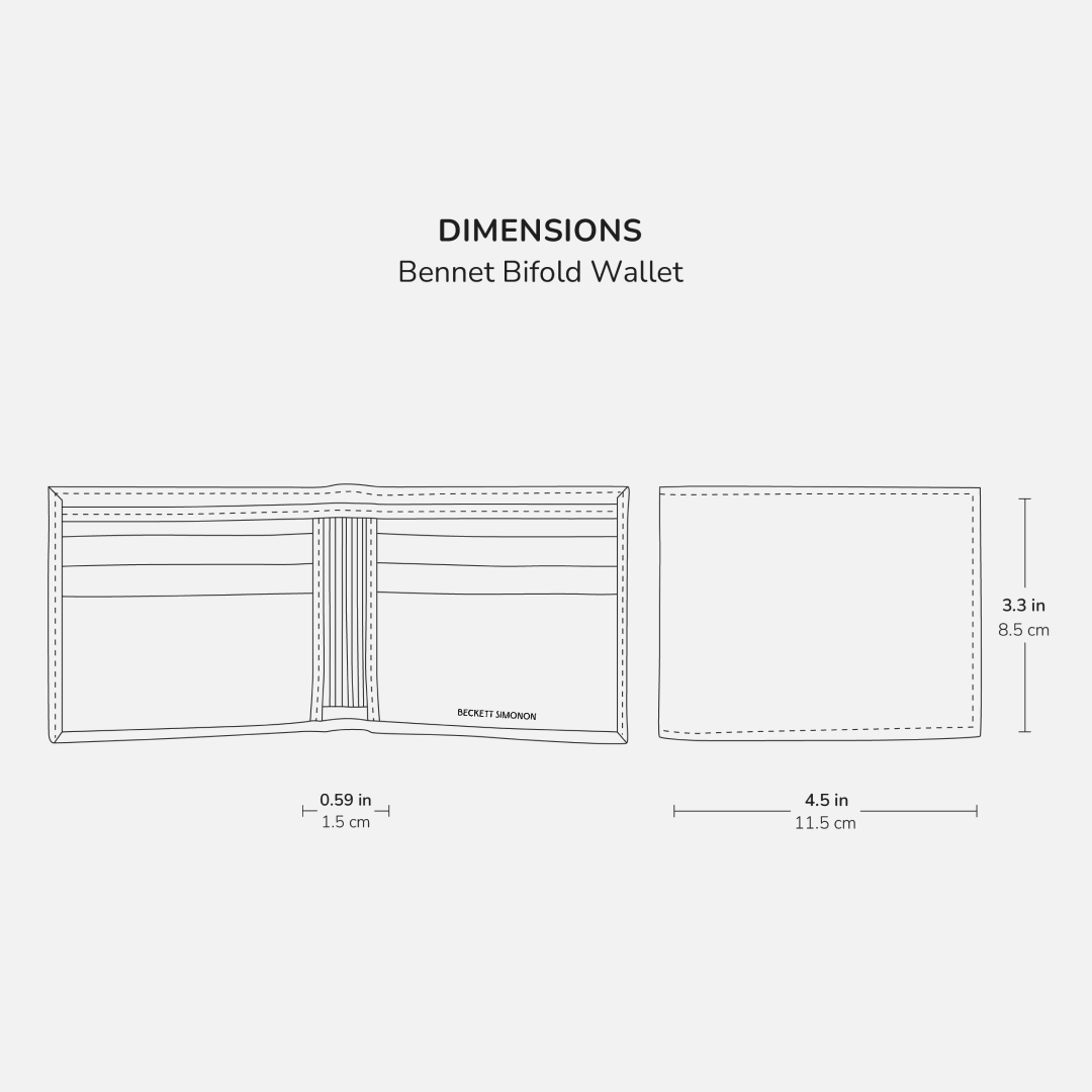 Bennett Bifold Wallet - Smooth Full-Grain Leather - Image 11