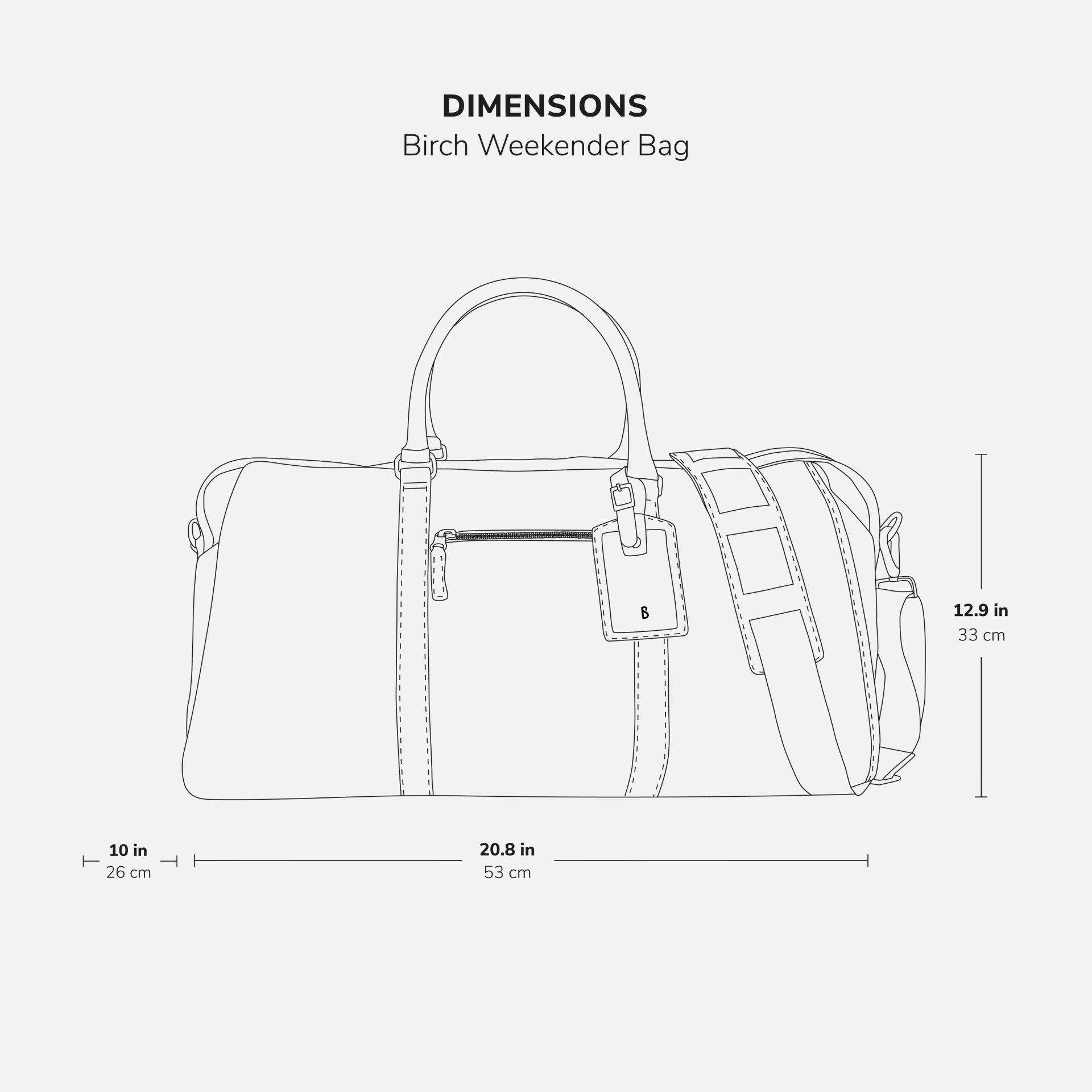 Birch Weekender Bag - Women's Pebbled Leather - Image 12