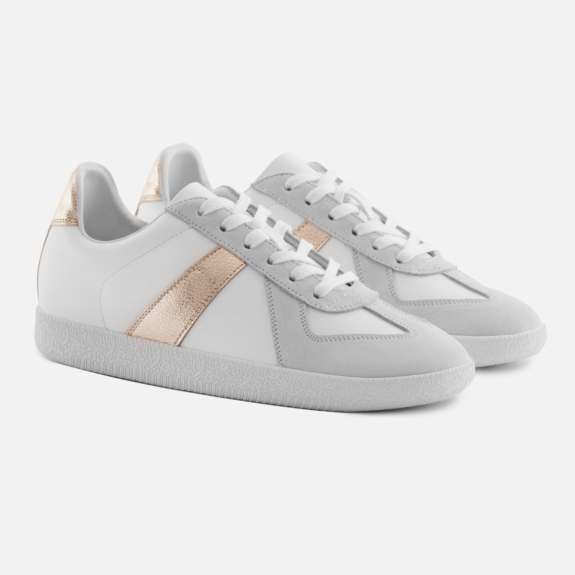 Morgen Trainers - Metallic Leather & Suede - Women's - Image 6