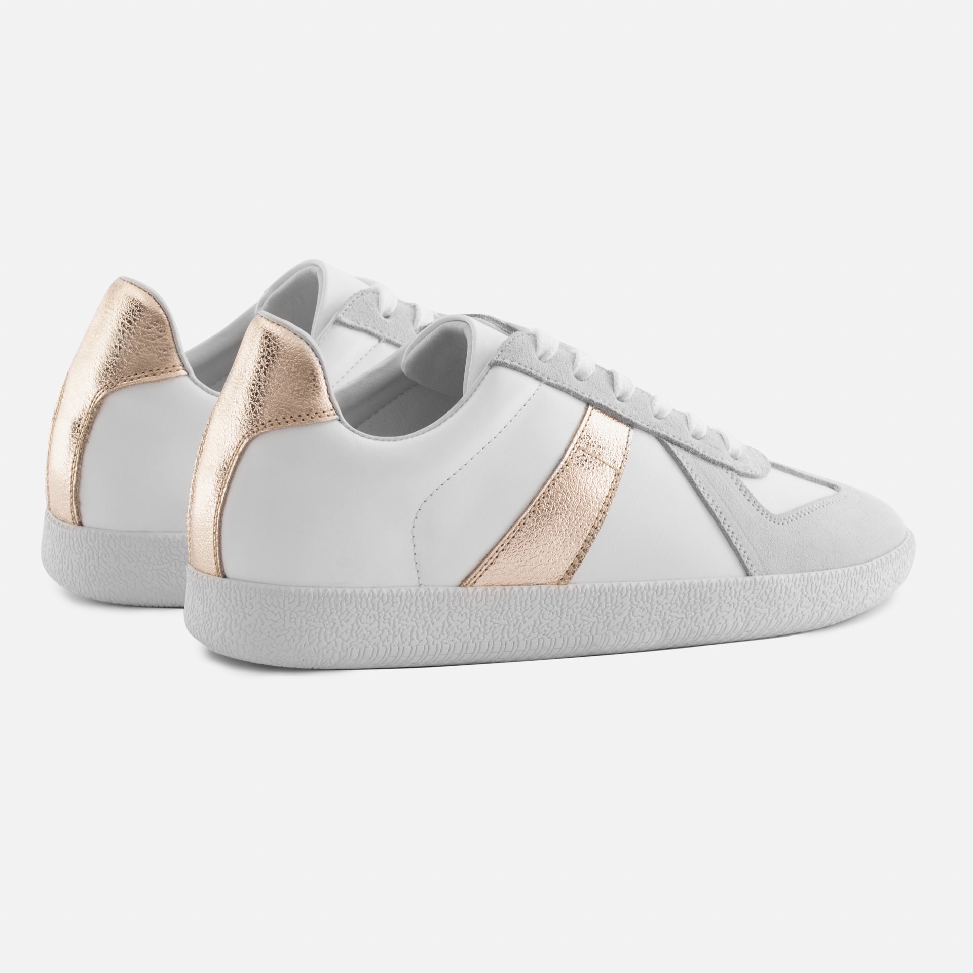 Morgen Trainers - Metallic Leather & Suede - Women's - Image 8