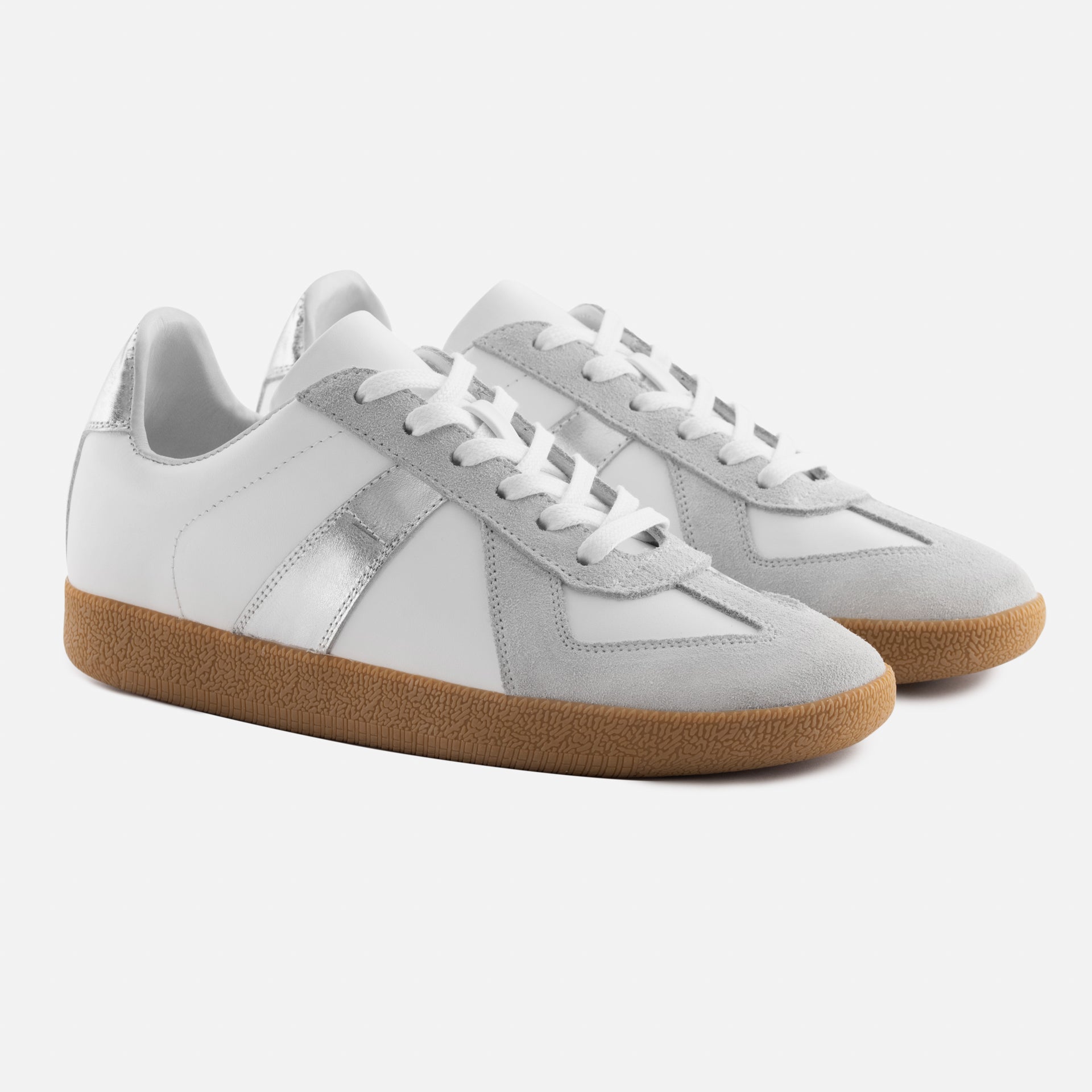 Morgen Trainers - Metallic Leather & Suede - Women's - Image 11