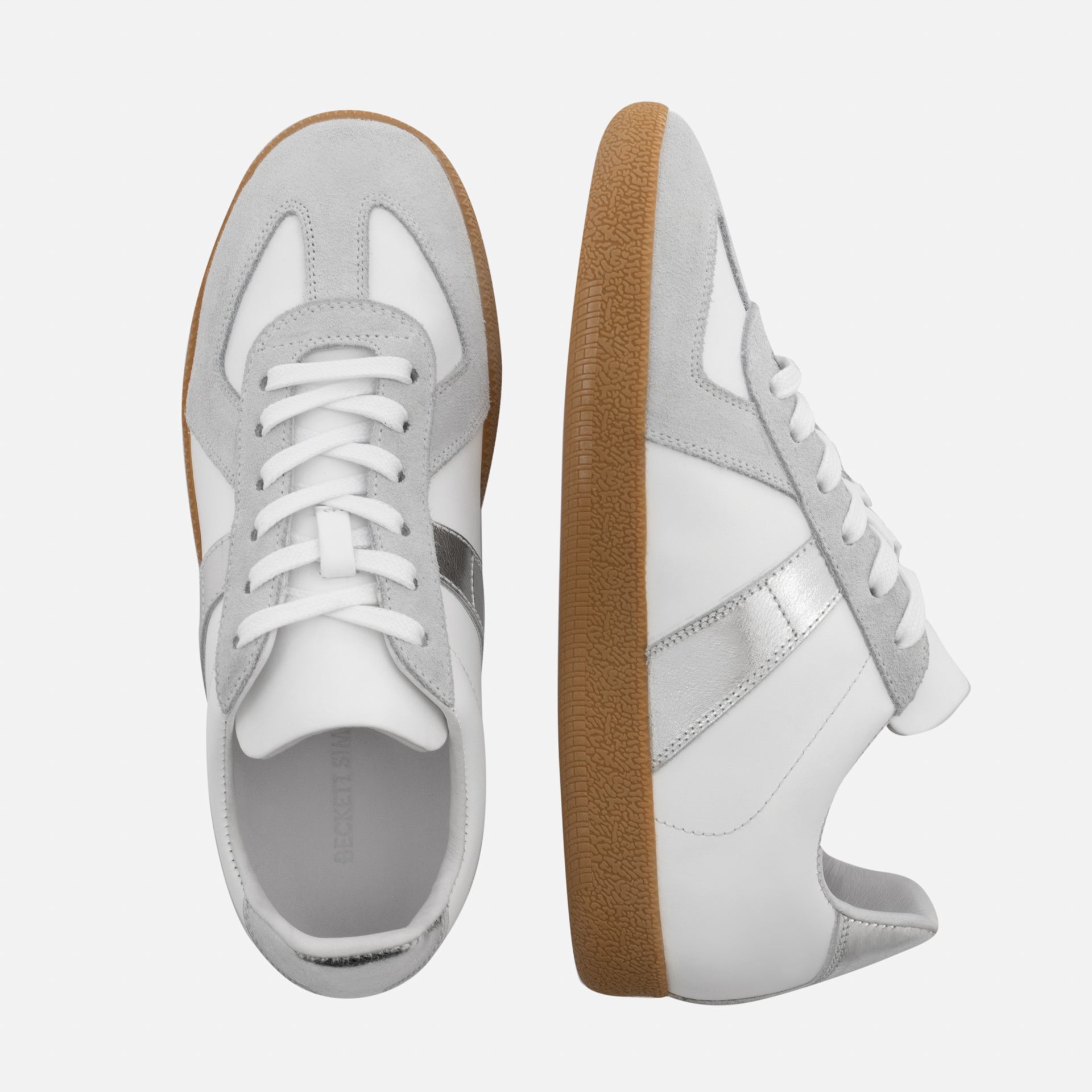 Morgen Trainers - Metallic Leather & Suede - Women's - Image 14